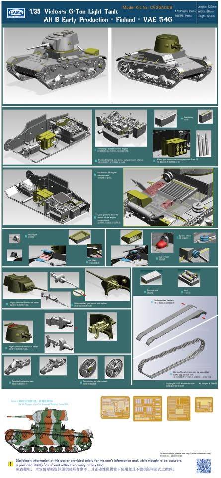 Vickers 6-Ton Light Tank Alt B Early Produktion-Finland-VAE 546 – Image 2