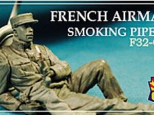 French Airman Smoking Pipe