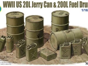 WWII US 20L Jerry Can & 200L Fuel Drum Set