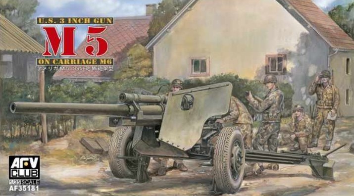 US Army 3 pouces Gun M5 sur chariot M6