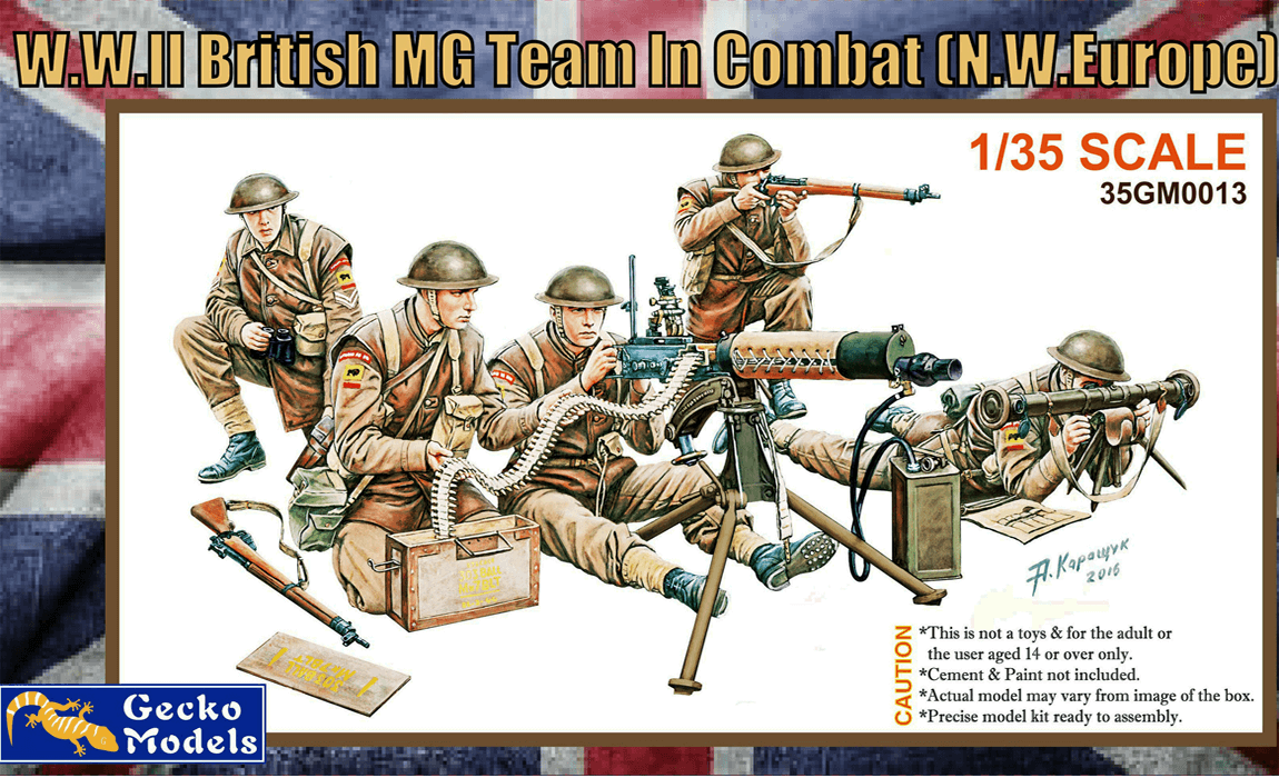 WWII British MG Team in Combat (N.W.Europe)