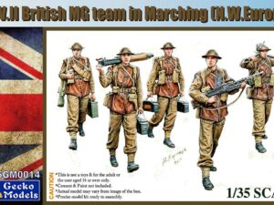 WWII British MG Team in Marching (N.W.Europe)