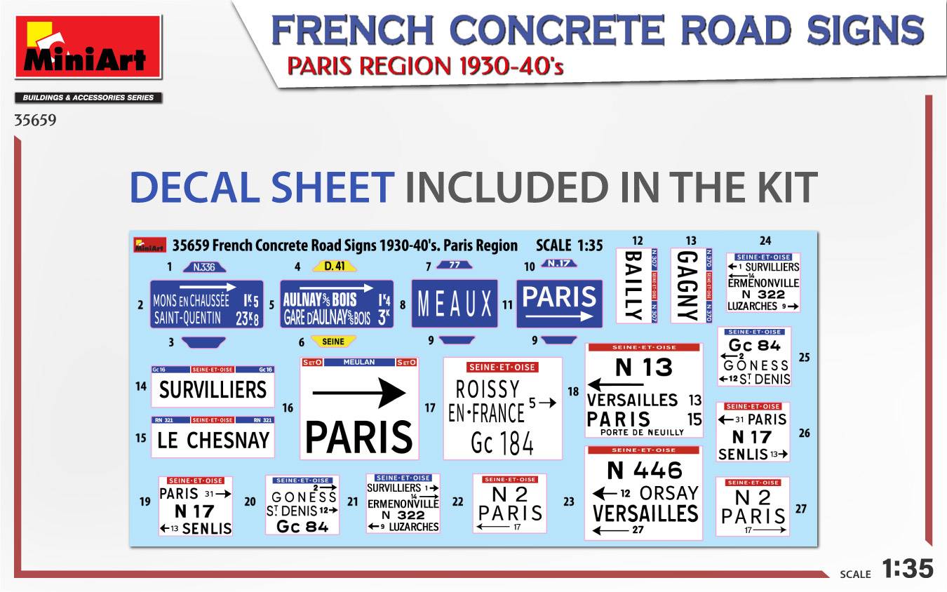 FRENCH CONCRETE ROAD SIGNS PARIS REGION 1930-40’s – Image 2
