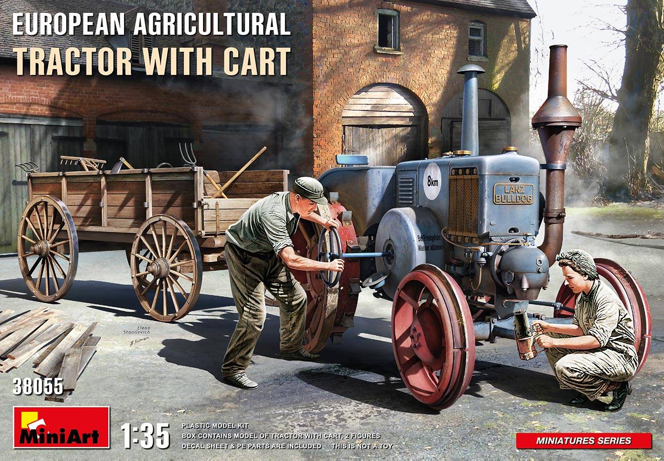 EUROPEAN AGRICULTURAL TRACTOR WITH CART