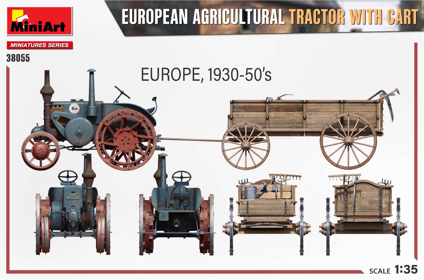 EUROPEAN AGRICULTURAL TRACTOR WITH CART – Image 15