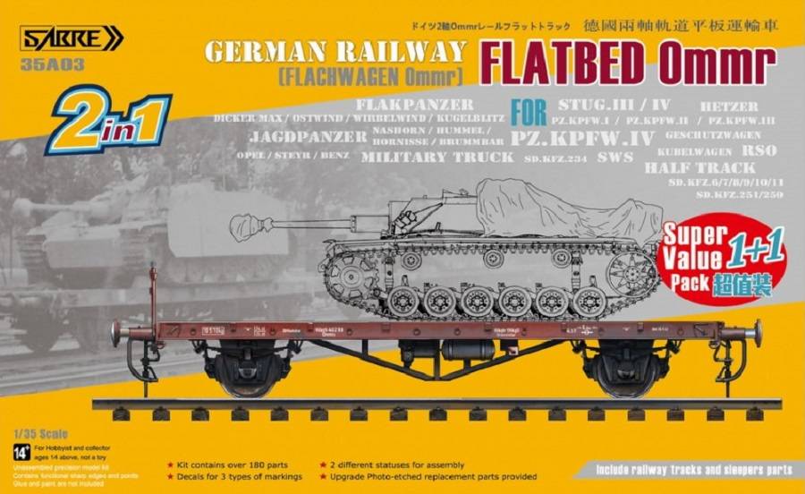 German Railway Flatbed Ommr (Flachwagen Ommr) Super Value Pack (1+1)