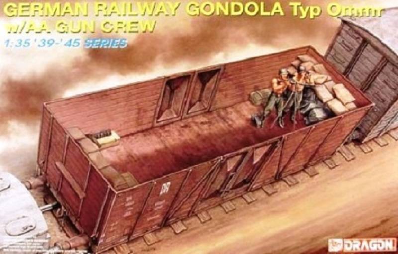 German Railway Gondola Type Ommr w/AA Gun Crew