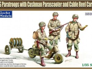 WWII US Paratroops with Cushman Parascooter and cable reel cart (Set 2)