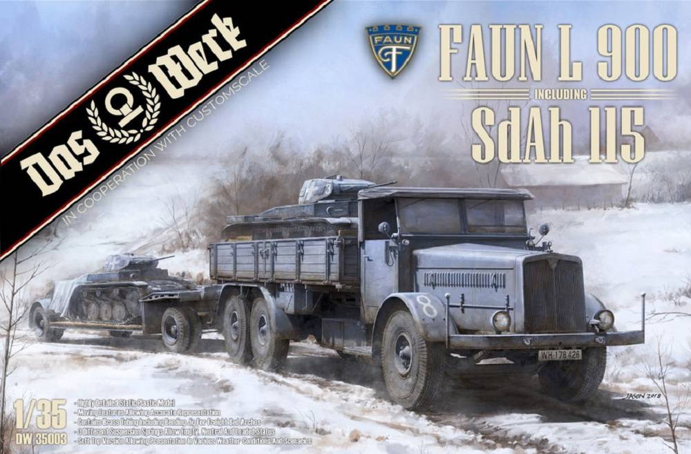Faun L900 hardtop avec cabine à capote + remorque spéciale 115