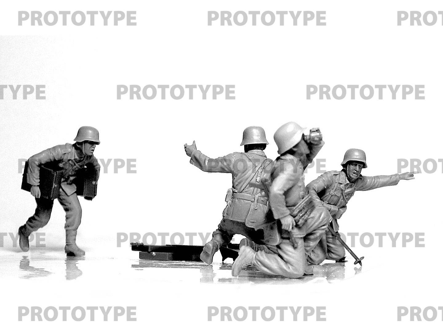 WW2 German mortar s.Gr.W.34 with Crew – Image 5