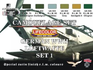 Peintures maquette GERMAN WWII LUFTWAFFE SET 1-6x 22ml acrylic colours