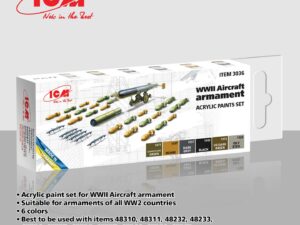 WWII Aircraft armament acrylic paints set