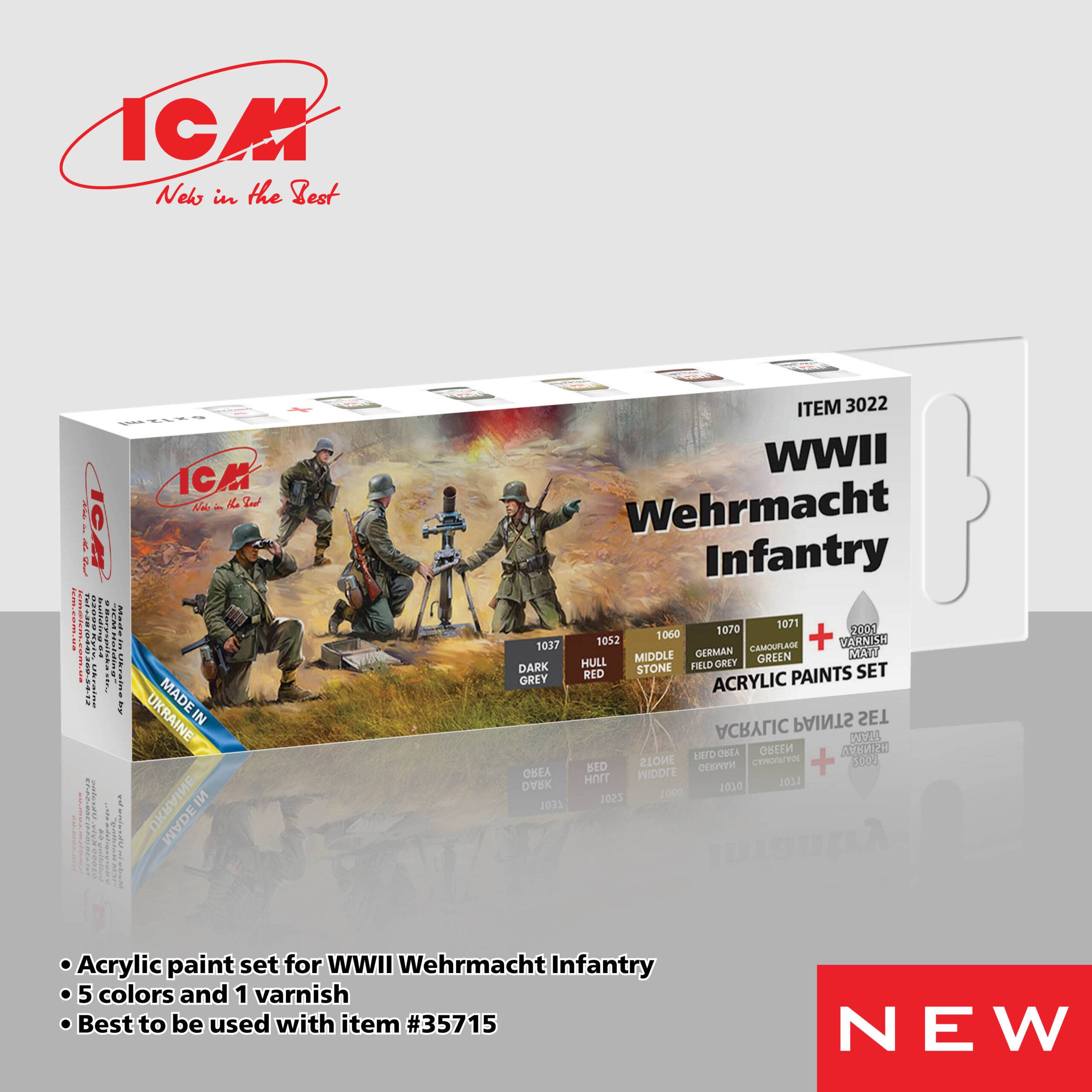 Acrylic Paint Set for WWII Wehrmacht Infantry