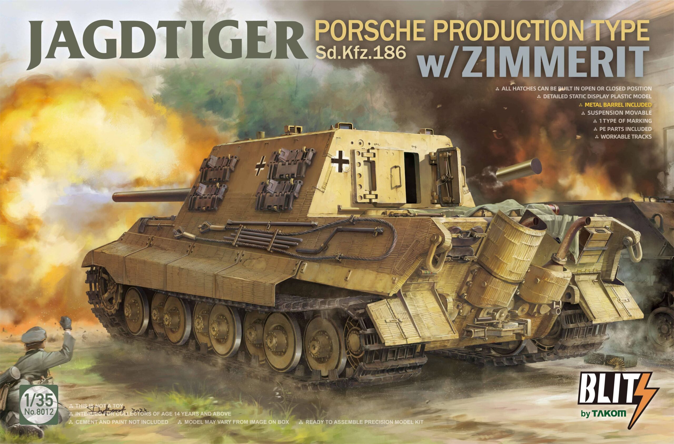 Jagdtiger Porsche Production Type Sd.Kfz.186 w/Zimmerit