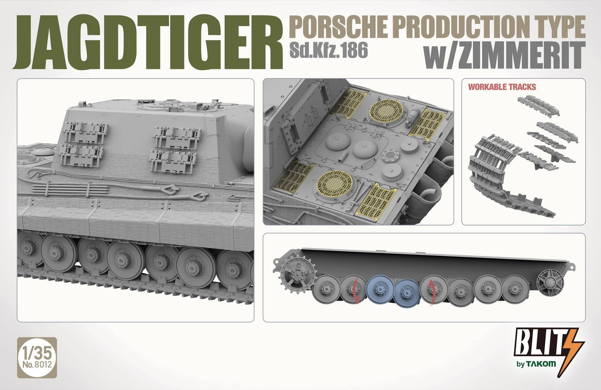 Jagdtiger Porsche Production Type Sd.Kfz.186 w/Zimmerit – Image 5