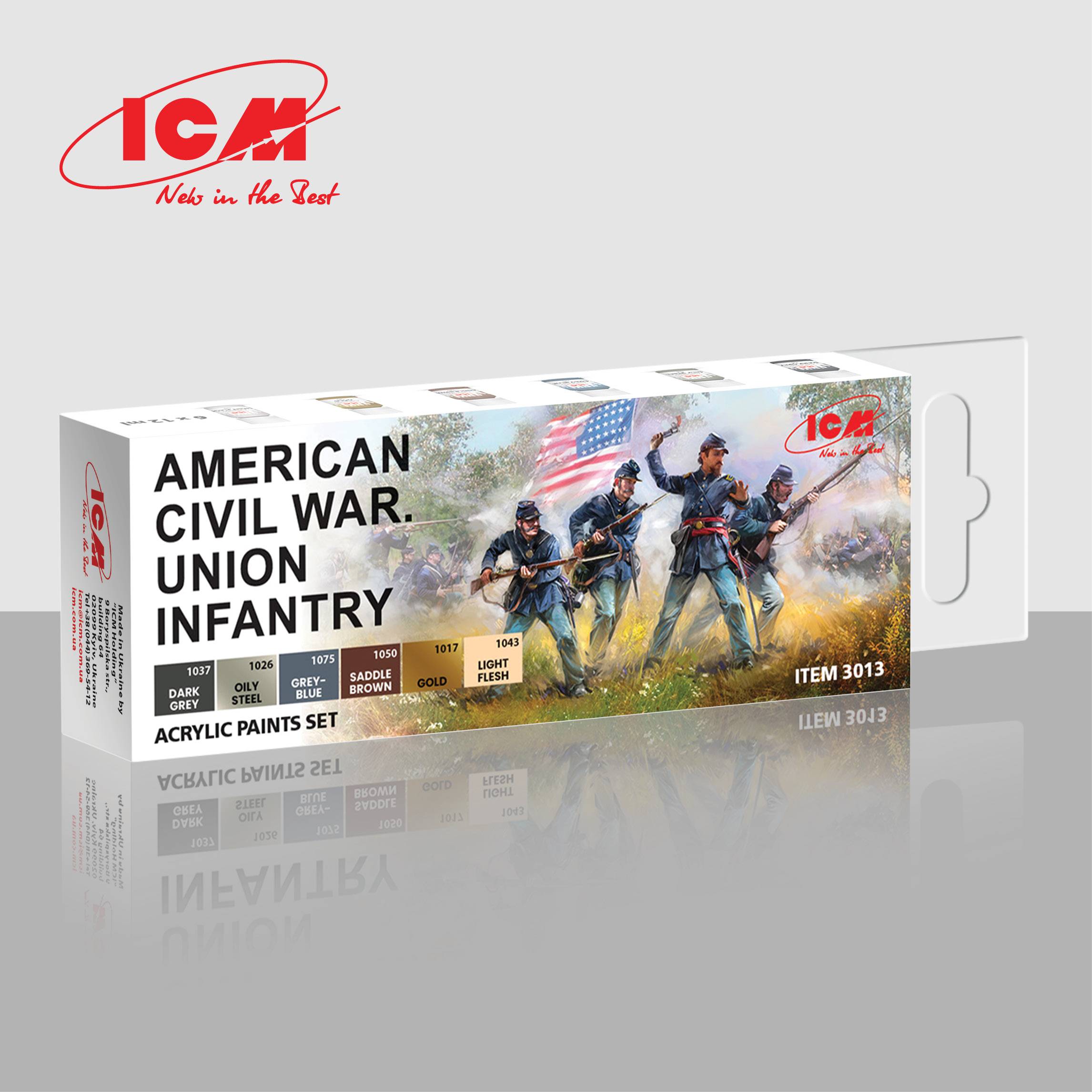 Acrylic paint set for American Civil War Union Infantry