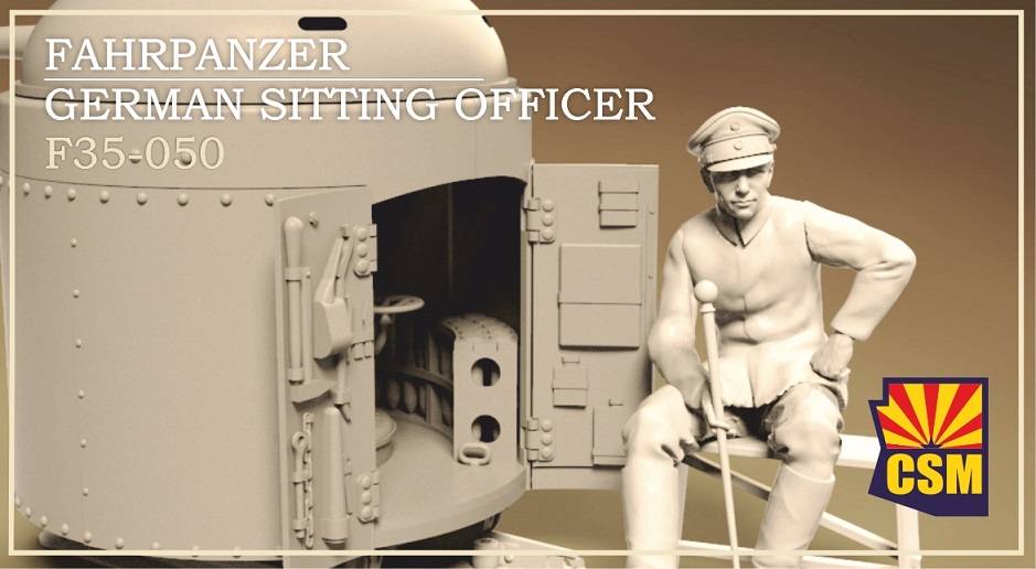 Fahrpanzer german sitting officer