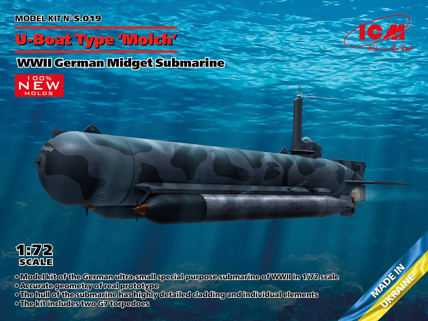 U-Boat Type ‘Molch’ WWII German Midget Submarine