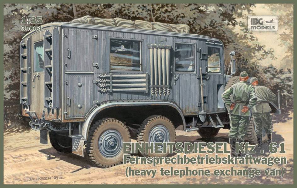 German Einheitsdiesel Kfz.61 (heavy telephone exchange truck)