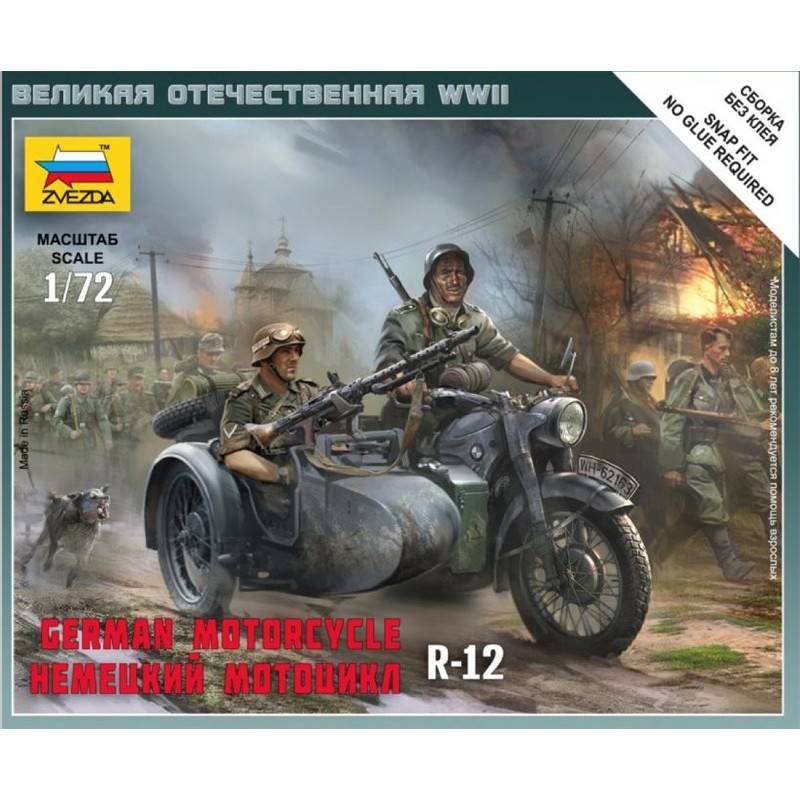 German Motorcycle R12 with sidecar WWII – Image 2