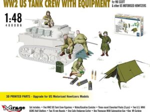 WW2 US TANK CREW WITH EQUIPMENT for M8 SCOTT & other US MOTORISED HOWITZERS