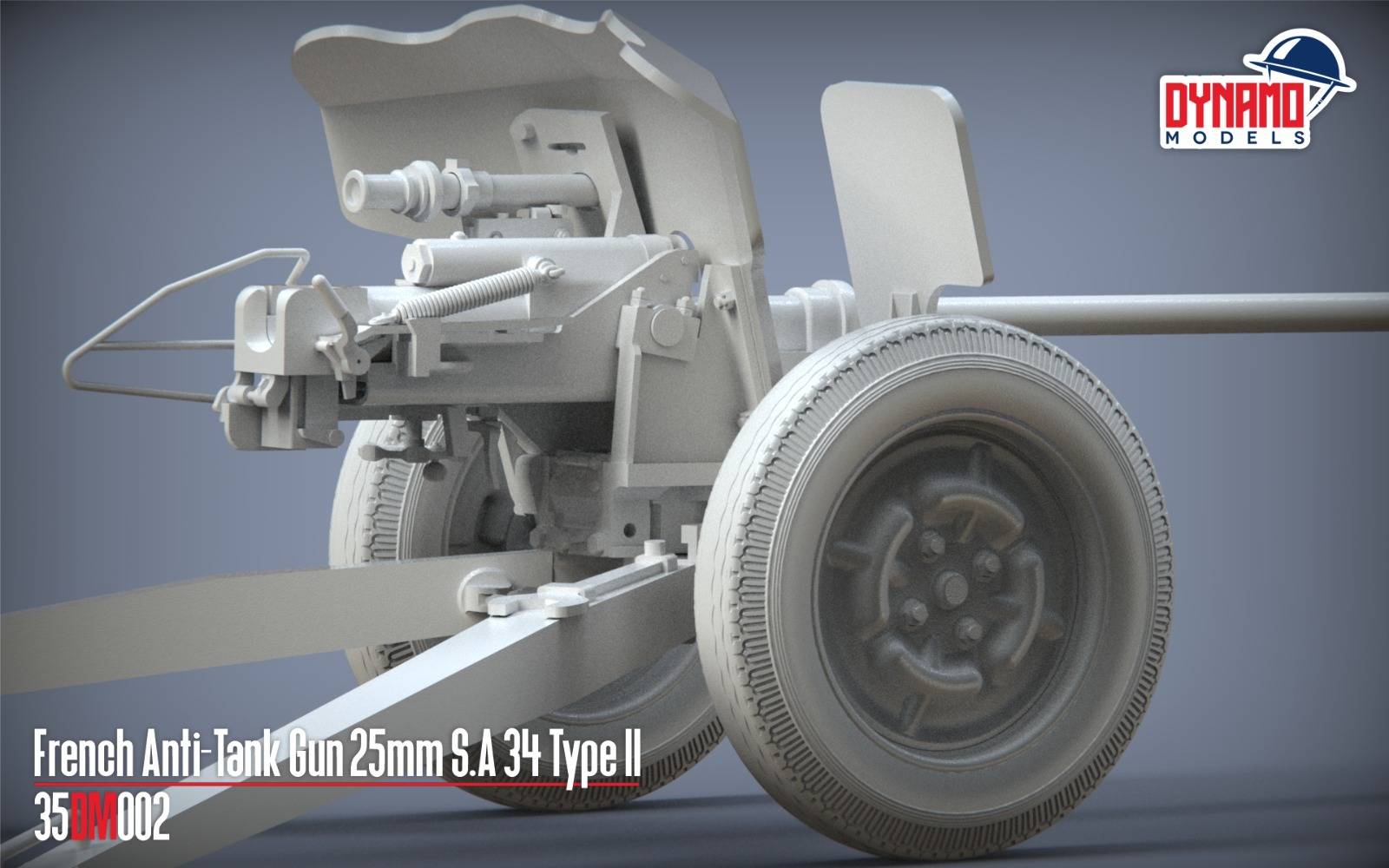 French Anti-Tank Gun 25mm S.A 34 Type II – Image 3