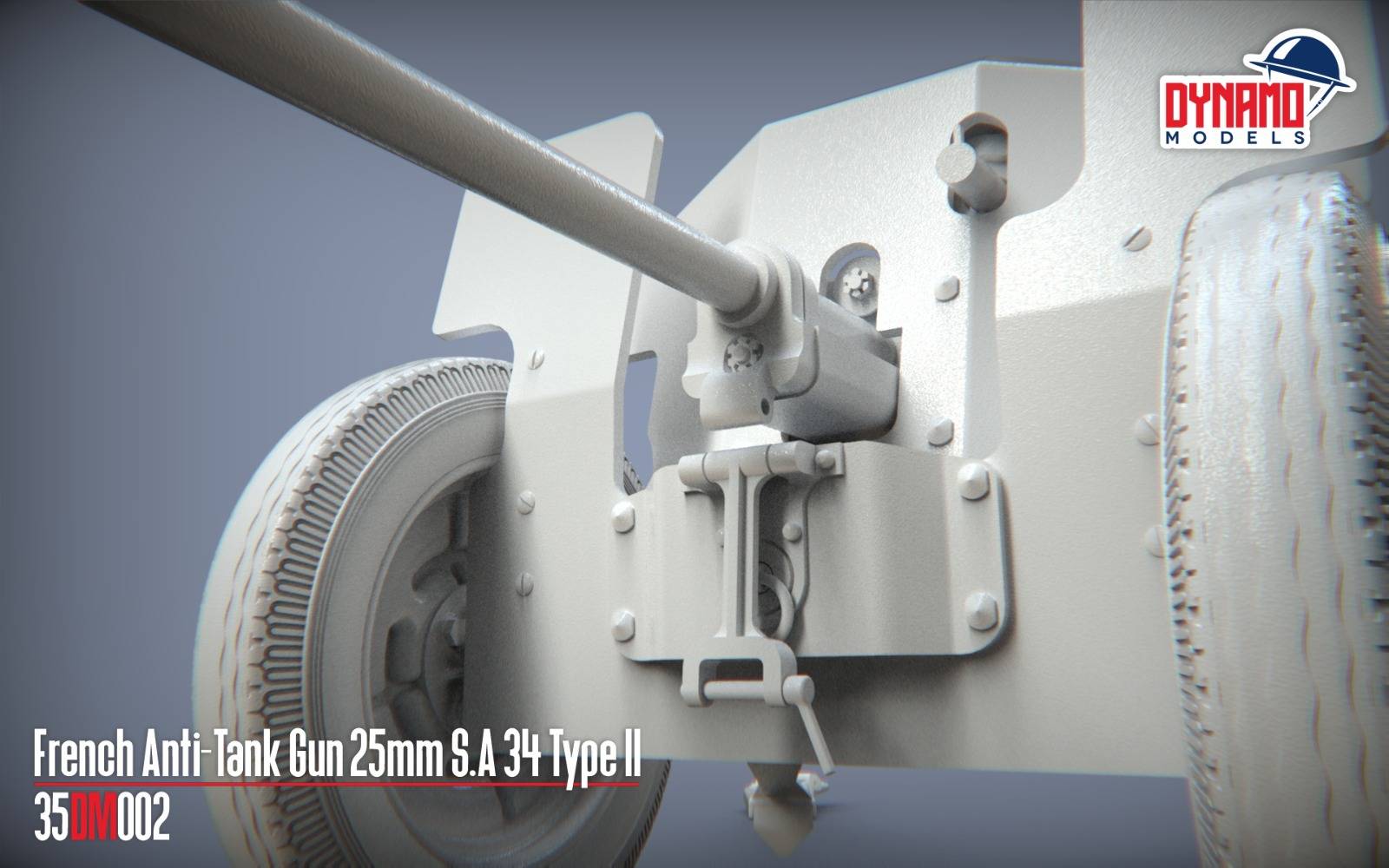 French Anti-Tank Gun 25mm S.A 34 Type II – Image 7