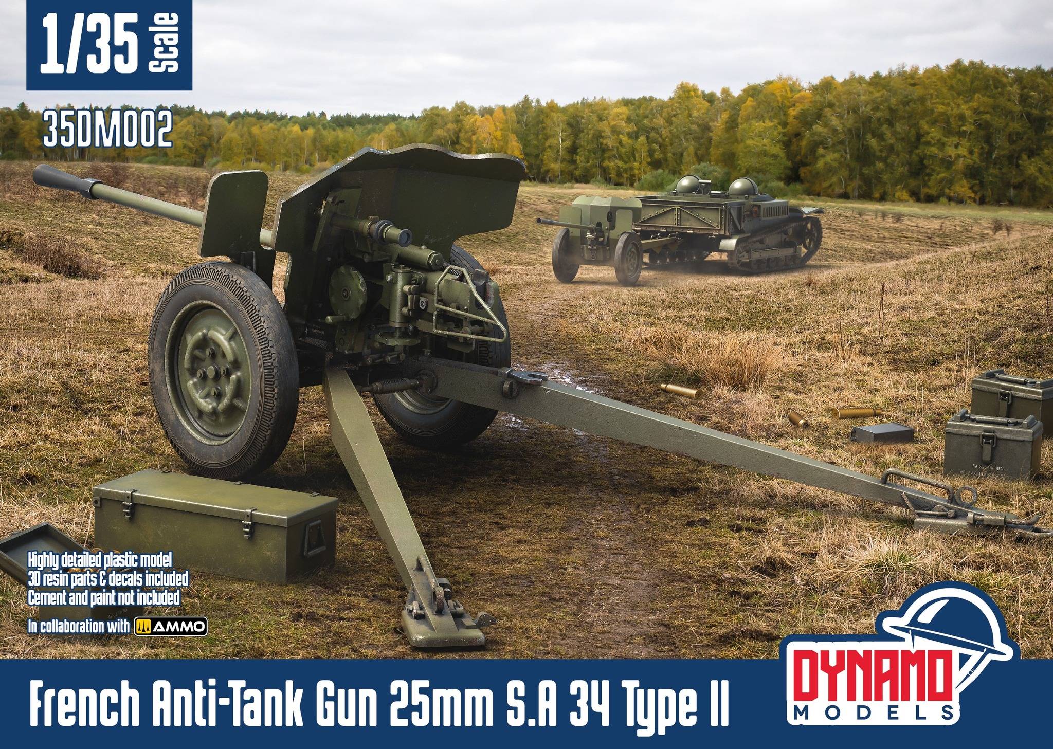 French Anti-Tank Gun 25mm S.A 34 Type II