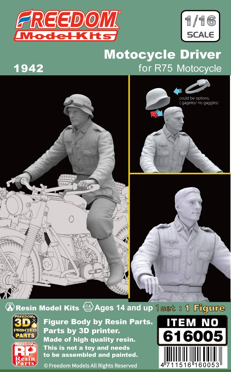 WW2 German Motorcycle Driver (for R75)