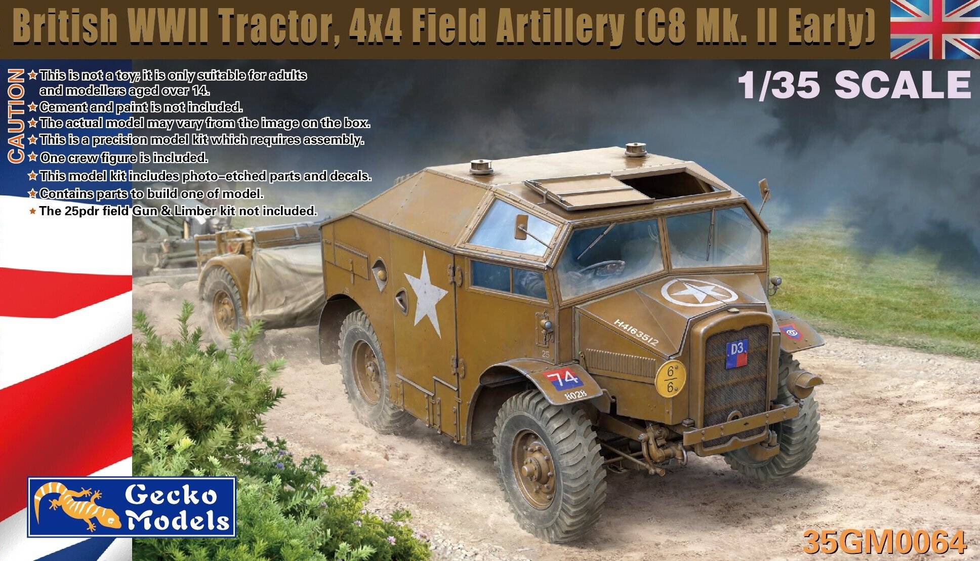 British WWII Tractor, 4x4 Field Artillery (C8 Mk.II Early)