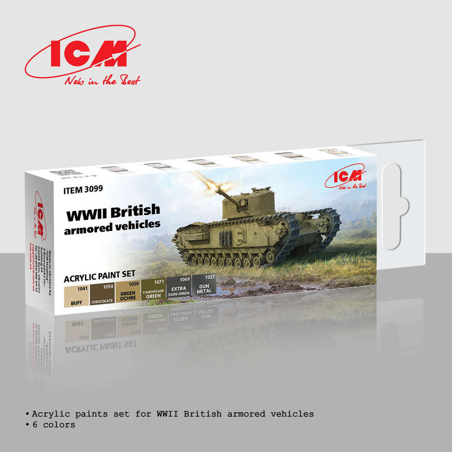 Acrylic Paint Set For Medieval Warriors |icm|3066| Maquette Char Promo 4823044411023 Acrylic Paint Set For Medieval Warriors |icm|3066| Maquette Char Promo 4823044411023