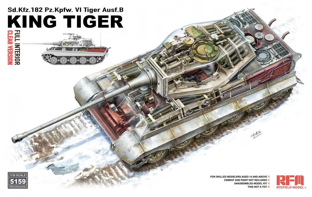 Sd.Kfz. 182 Pz.Kpfw. VI Tiger Ausf. B King Tiger Full Interior / Clear Version