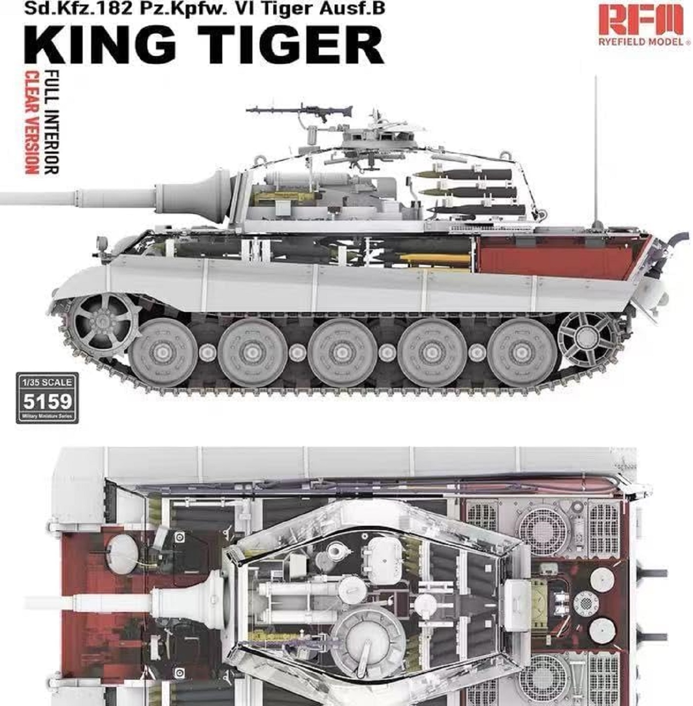 Sd.Kfz. 182 Pz.Kpfw. VI Tiger Ausf. B King Tiger Full Interior / Clear Version – Image 4