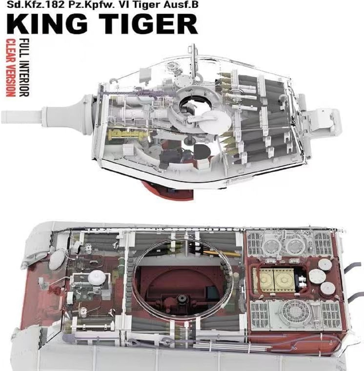 Sd.Kfz. 182 Pz.Kpfw. VI Tiger Ausf. B King Tiger Full Interior / Clear Version – Image 3