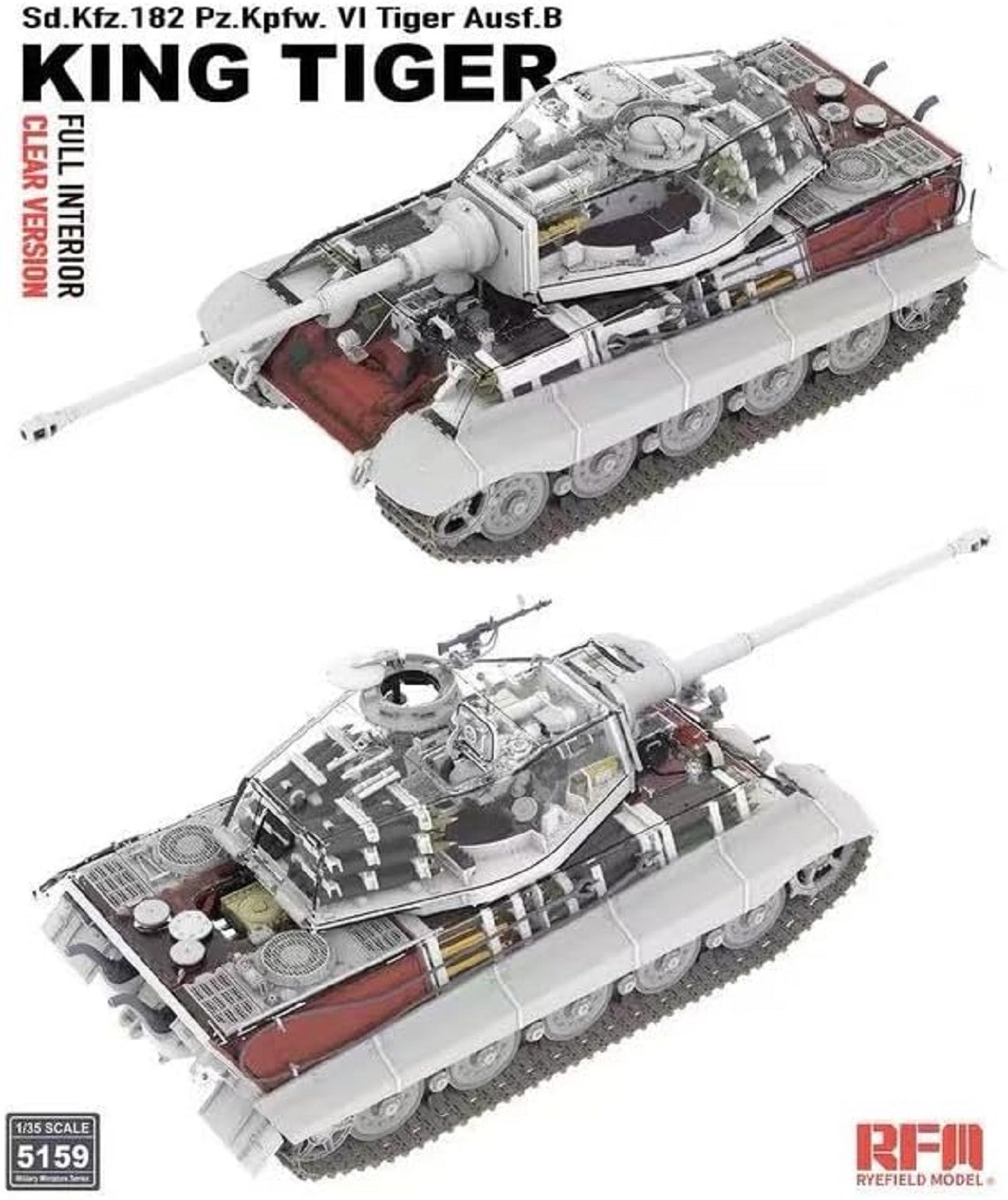 Sd.Kfz. 182 Pz.Kpfw. VI Tiger Ausf. B King Tiger Full Interior / Clear Version – Image 2