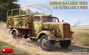 GERMAN 3T 4×4 CARGO TRUCK 3.6-6700A EARLY PROD