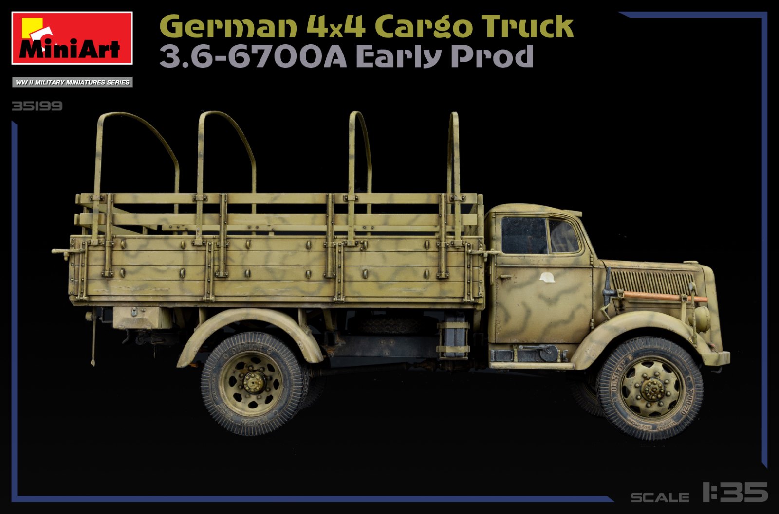 GERMAN 3T 4×4 CARGO TRUCK 3.6-6700A EARLY PROD – Image 28