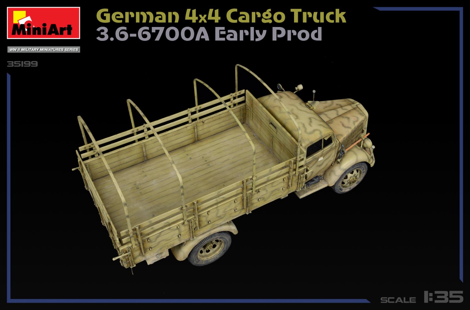 GERMAN 3T 4×4 CARGO TRUCK 3.6-6700A EARLY PROD – Image 34
