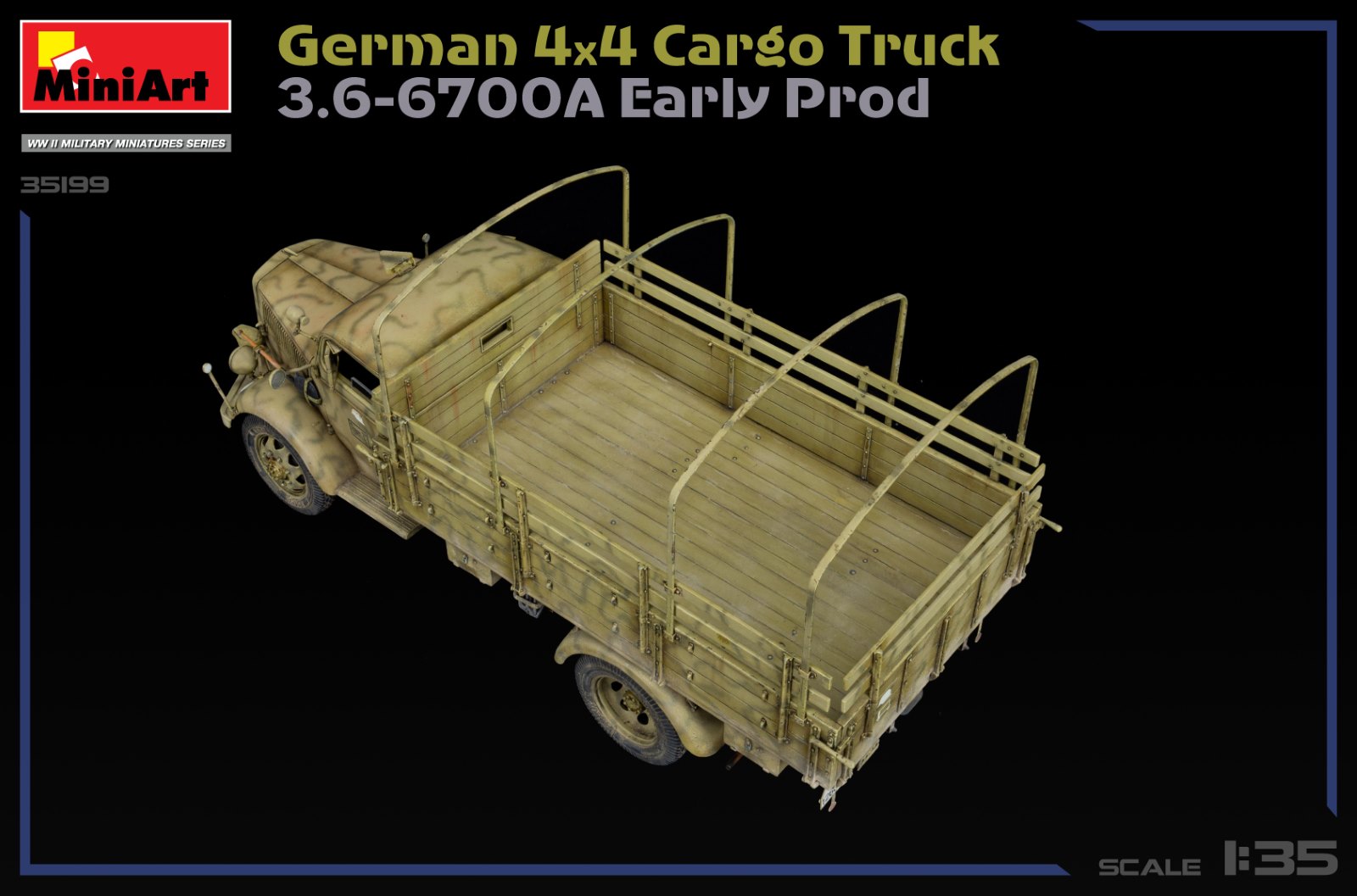 GERMAN 3T 4×4 CARGO TRUCK 3.6-6700A EARLY PROD – Image 35