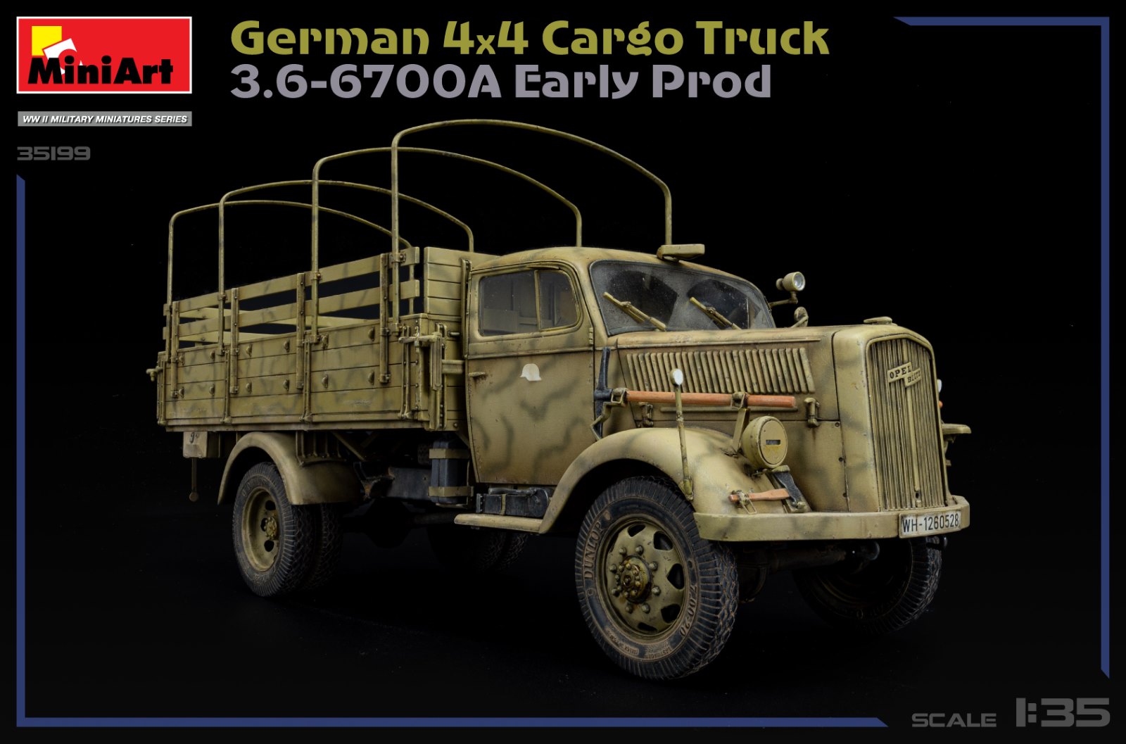 GERMAN 3T 4×4 CARGO TRUCK 3.6-6700A EARLY PROD – Image 19