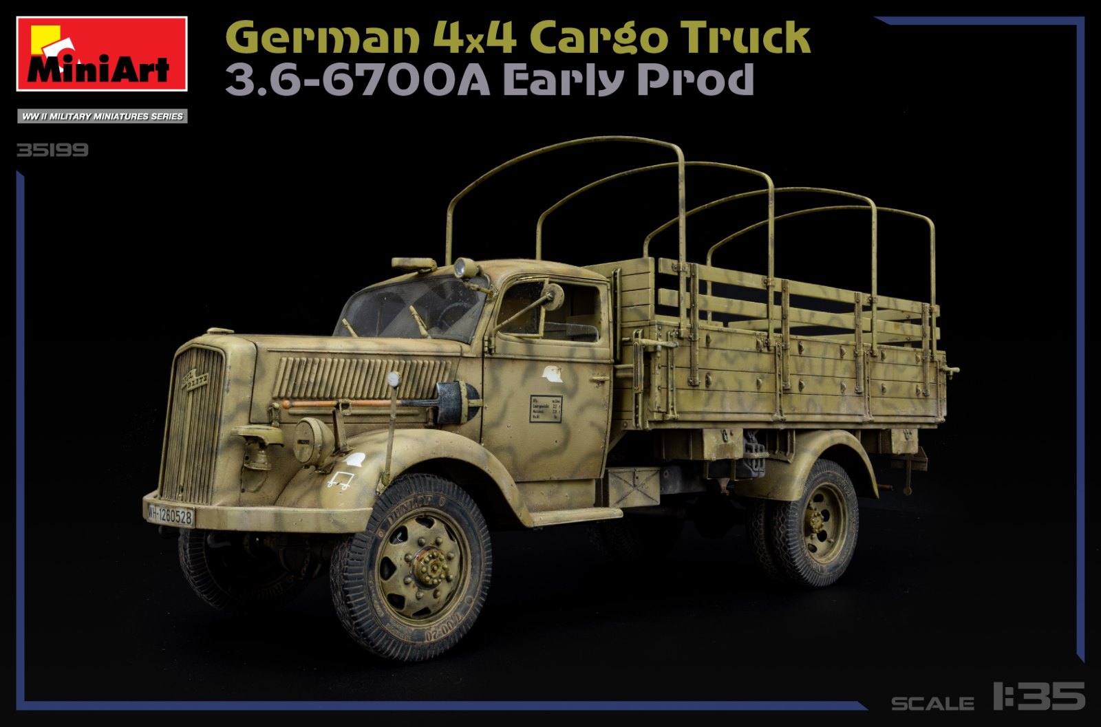 GERMAN 3T 4×4 CARGO TRUCK 3.6-6700A EARLY PROD – Image 20