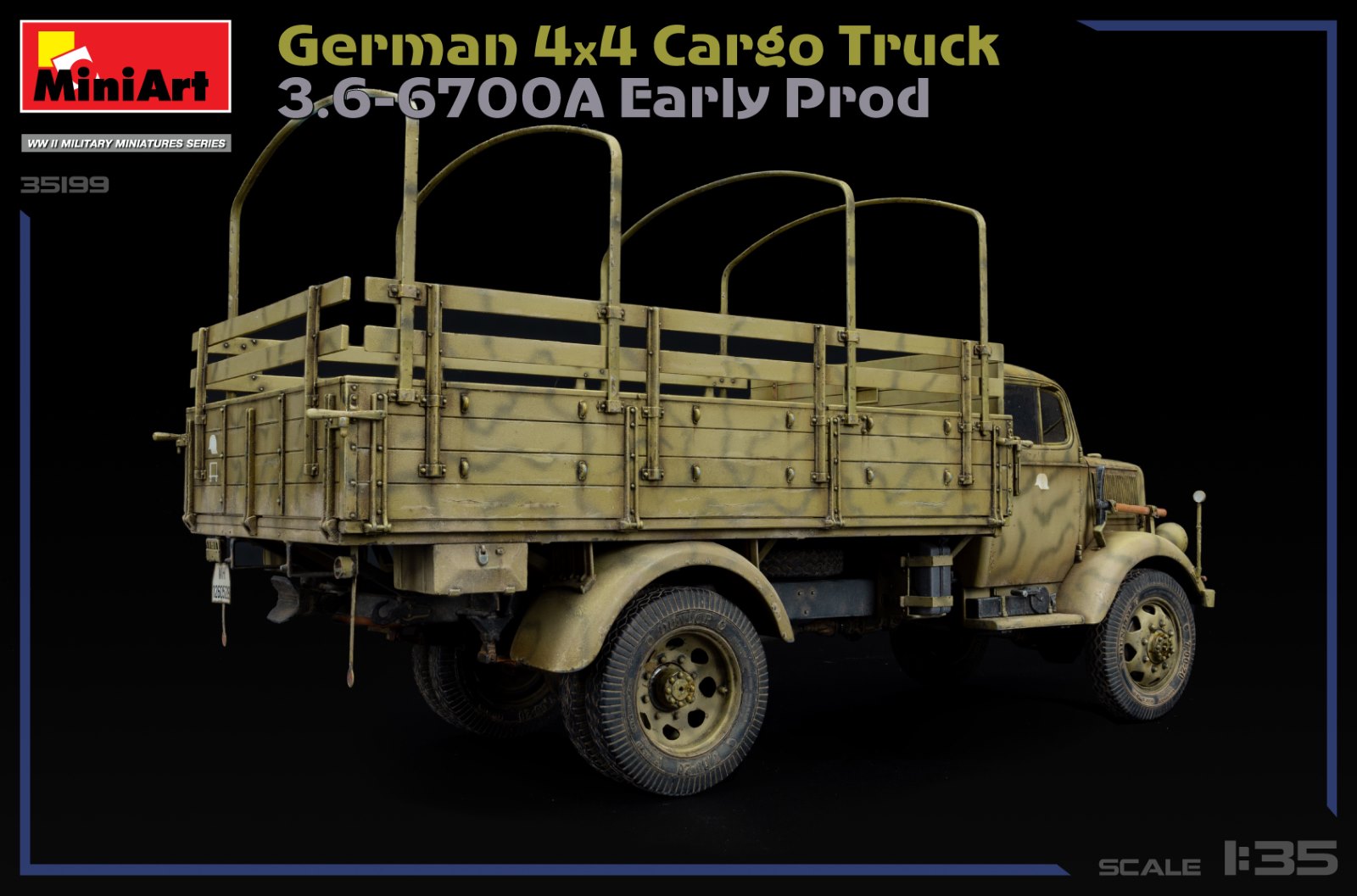 GERMAN 3T 4×4 CARGO TRUCK 3.6-6700A EARLY PROD – Image 22