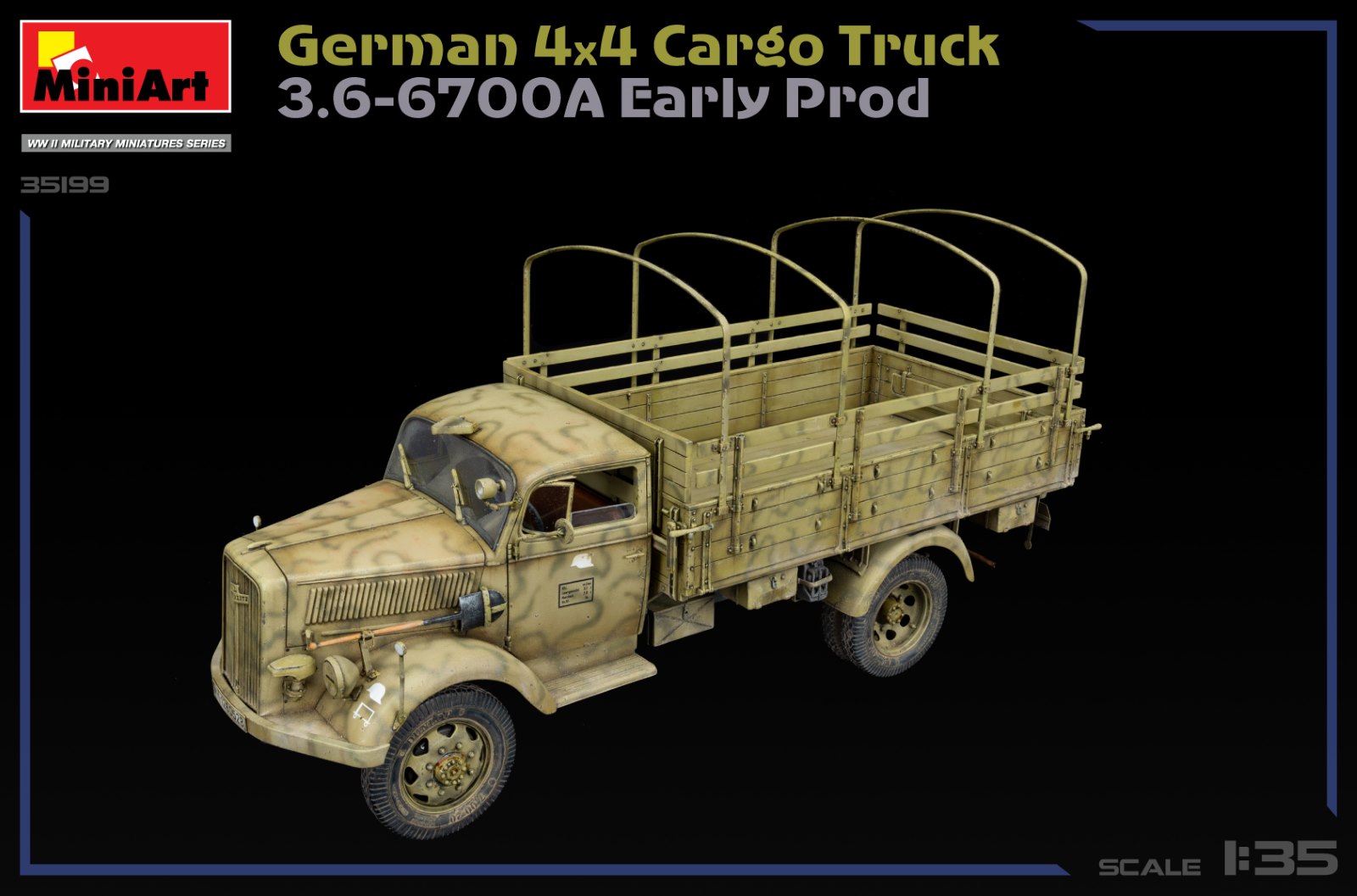 GERMAN 3T 4×4 CARGO TRUCK 3.6-6700A EARLY PROD – Image 23