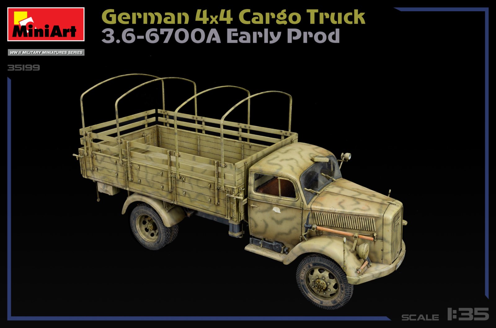 GERMAN 3T 4×4 CARGO TRUCK 3.6-6700A EARLY PROD – Image 24