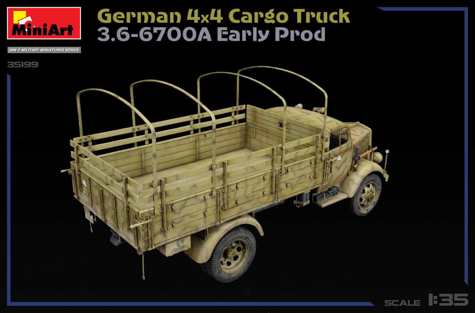 GERMAN 3T 4×4 CARGO TRUCK 3.6-6700A EARLY PROD – Image 25