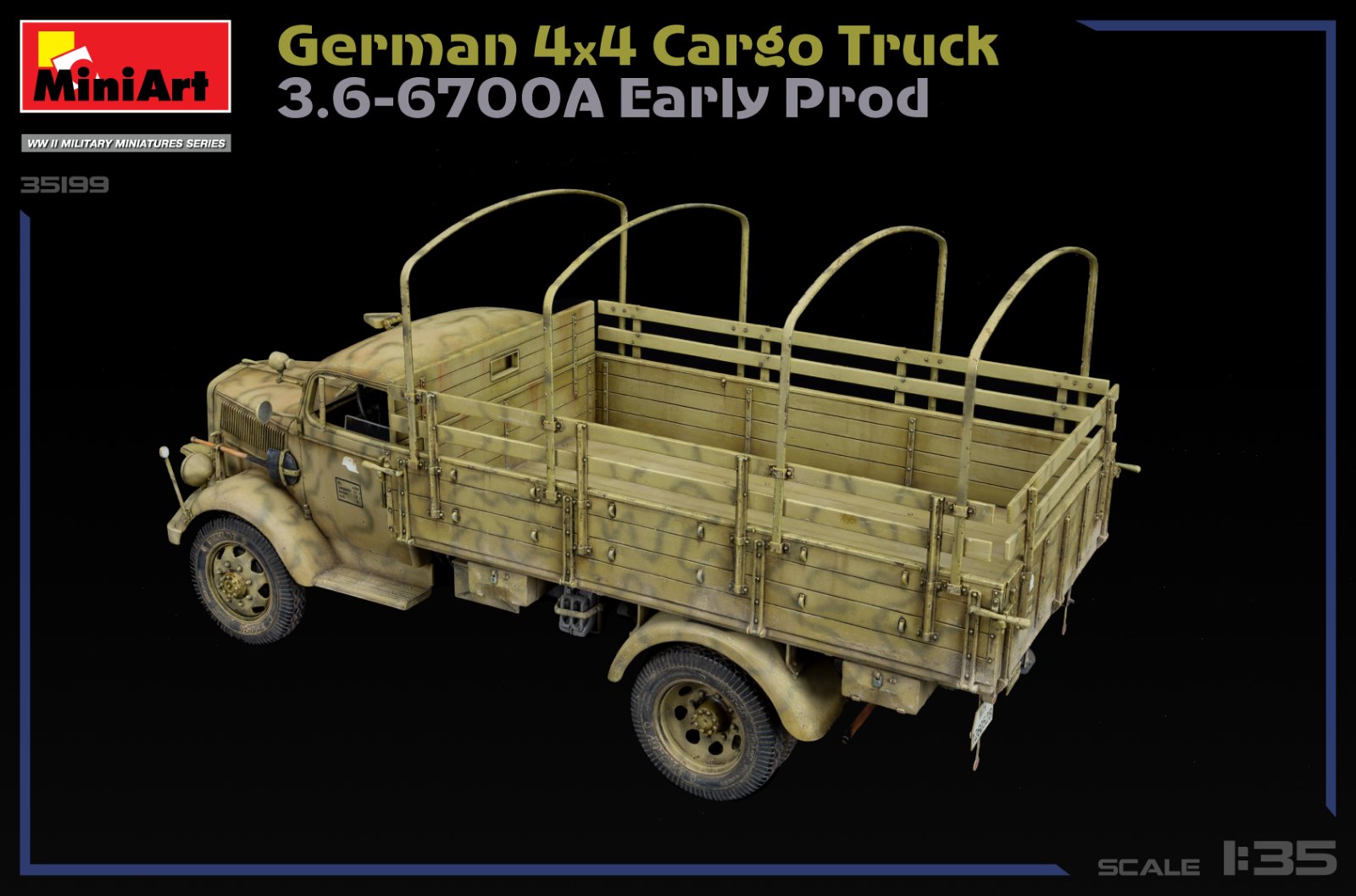 GERMAN 3T 4×4 CARGO TRUCK 3.6-6700A EARLY PROD – Image 26