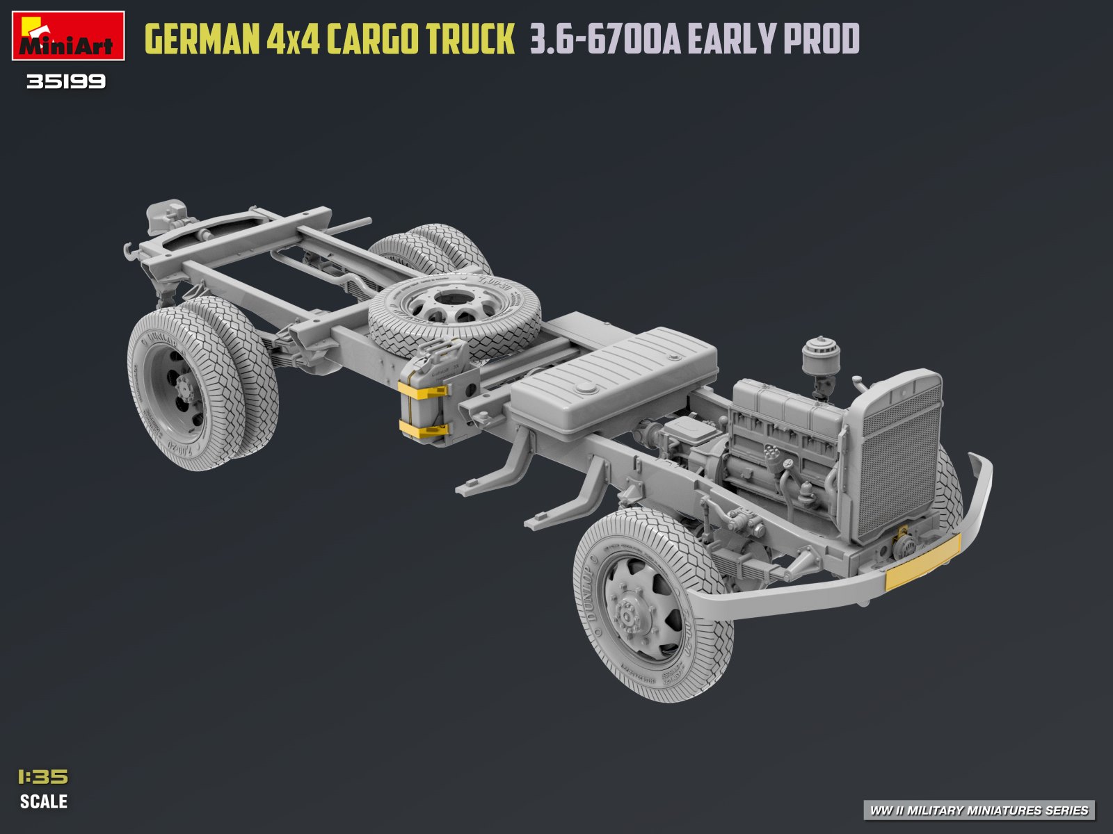 GERMAN 3T 4×4 CARGO TRUCK 3.6-6700A EARLY PROD – Image 45