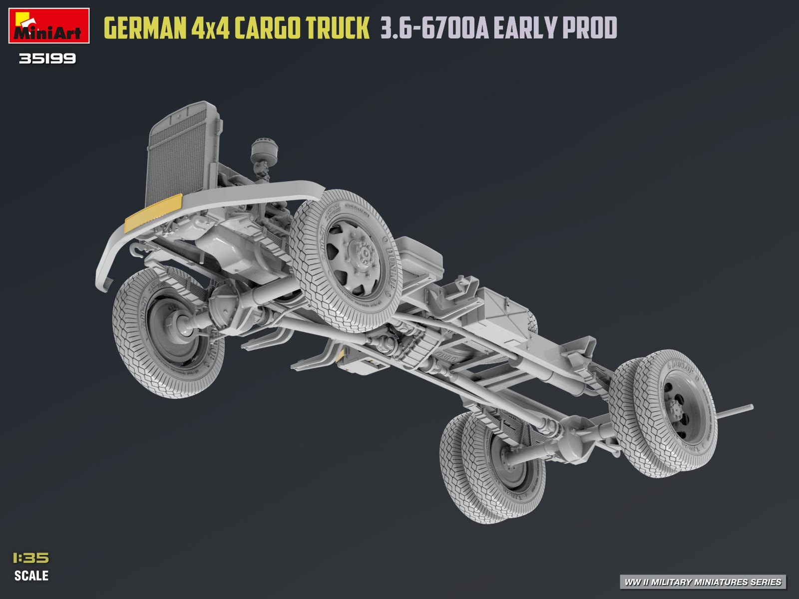 GERMAN 3T 4×4 CARGO TRUCK 3.6-6700A EARLY PROD – Image 46