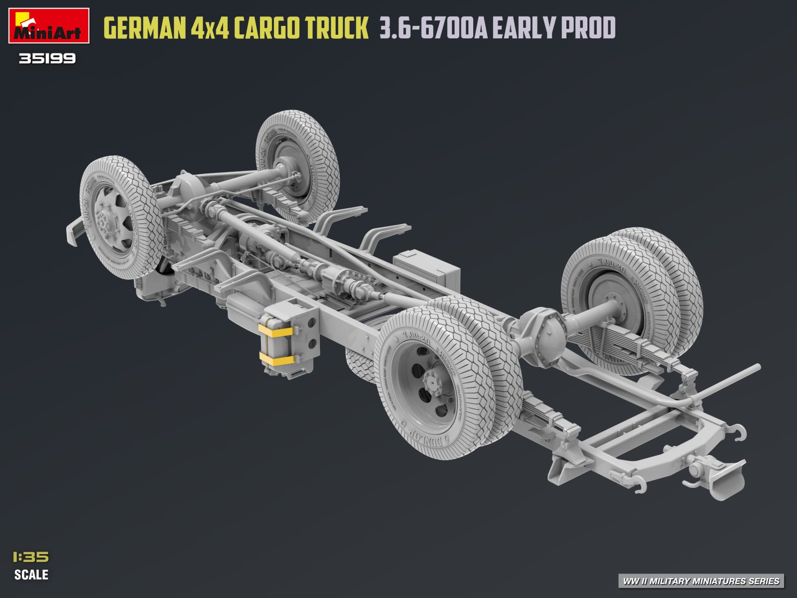 GERMAN 3T 4×4 CARGO TRUCK 3.6-6700A EARLY PROD – Image 47