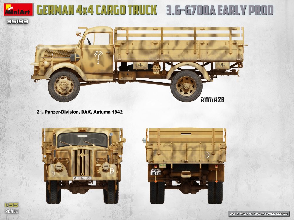GERMAN 3T 4×4 CARGO TRUCK 3.6-6700A EARLY PROD – Image 49